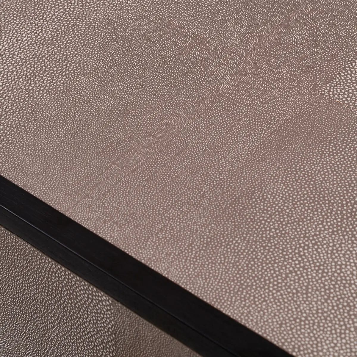 Bertie 3 Drawer Chest Grey Shagreen Leather - Image 5