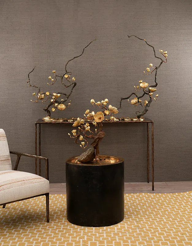 Bronze Blossom Waterfall Sculpture Right - Image 3