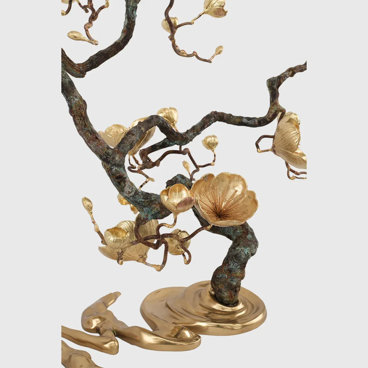 Bronze Blossom Waterfall Sculpture Right - Image 5
