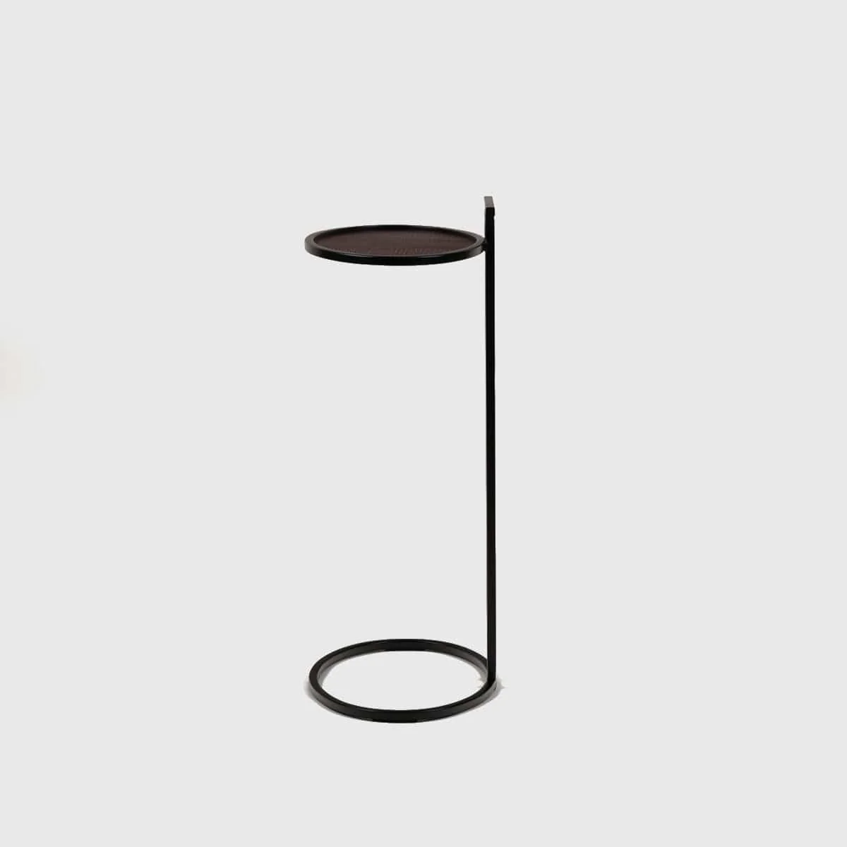Cocktail Table Oval Burgundy Leather - Image 3
