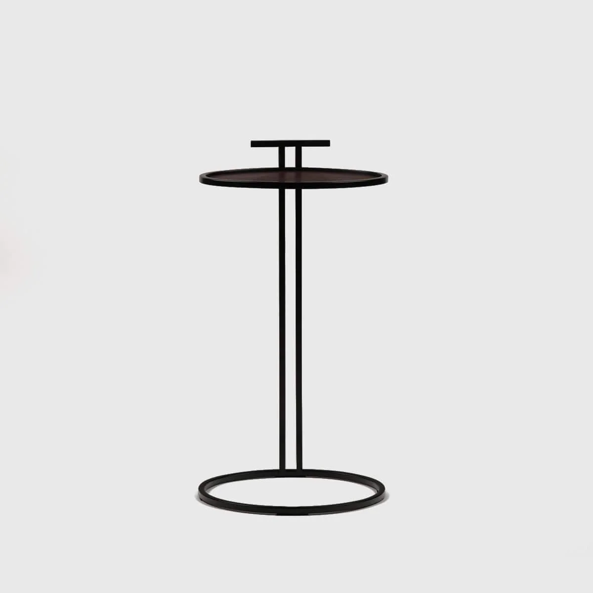 Cocktail Table Oval Burgundy Leather - Image 4