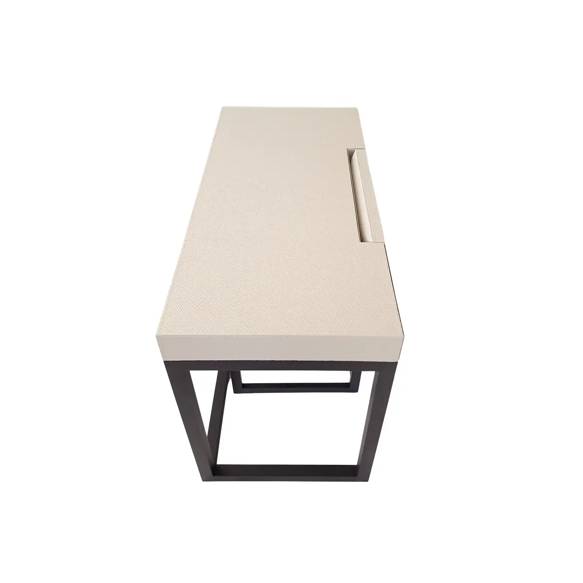 Compact Desk and Chair Woven Pumice Leather - Image 11