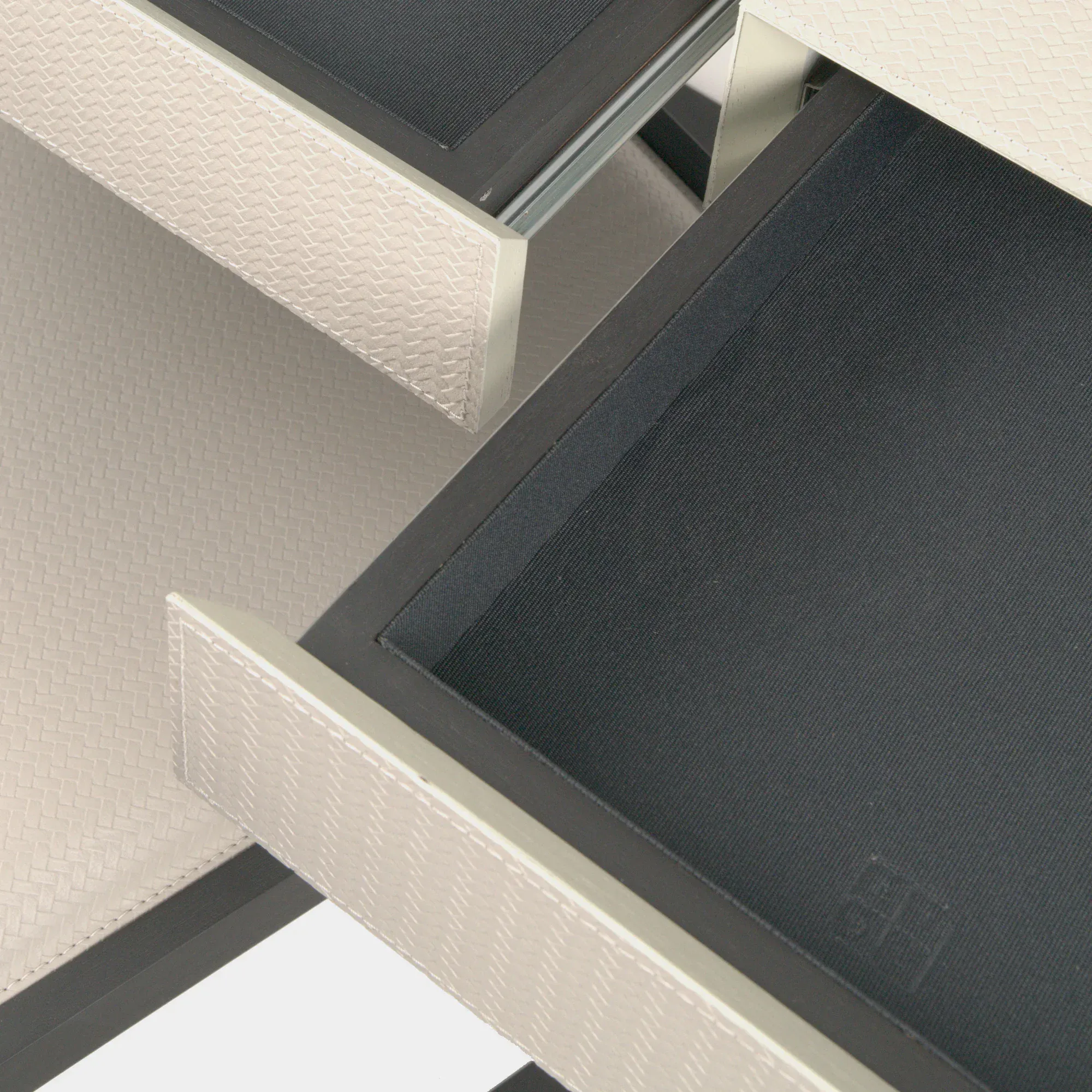 Compact Desk and Chair Woven Pumice Leather - Image 8