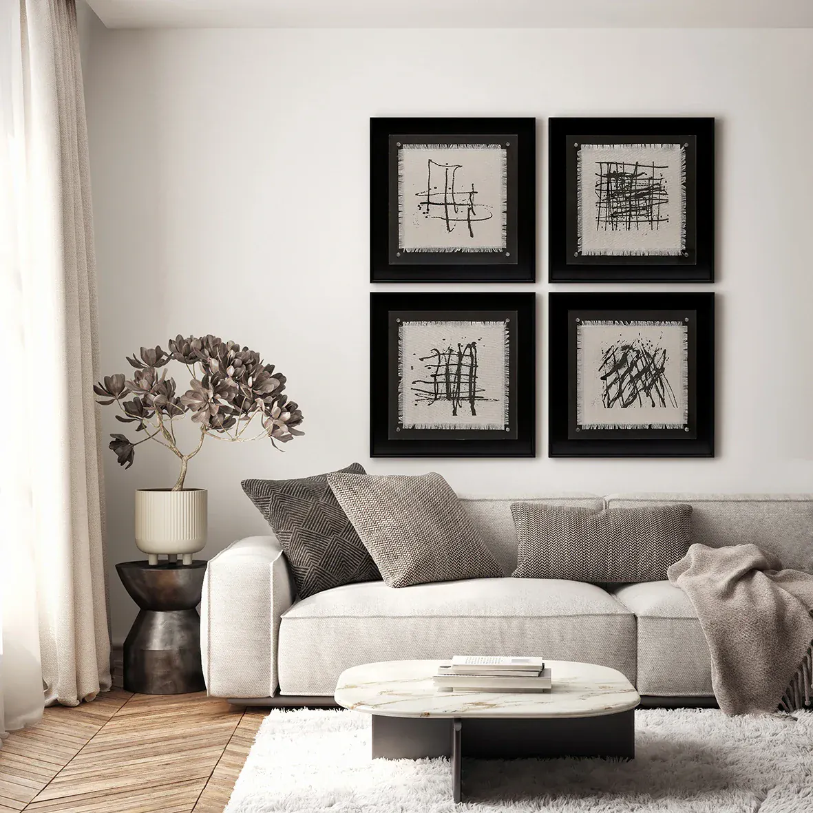 Inkbound Echoes 2 Original Linen Printing Art