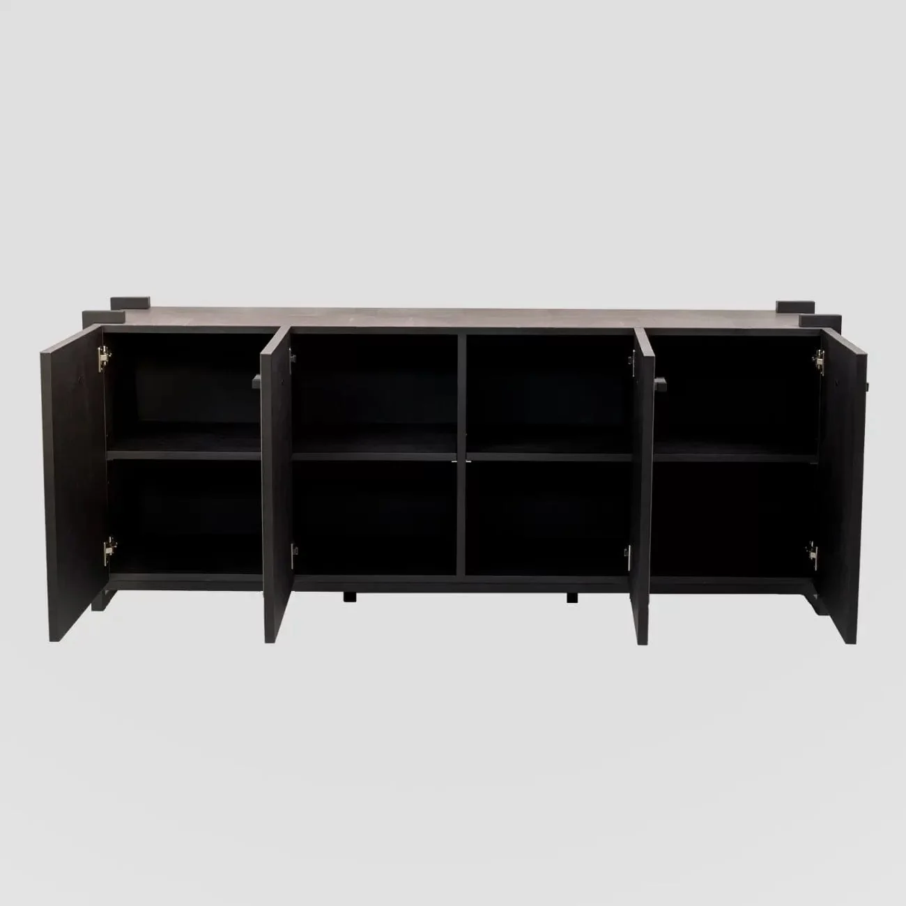 Linea Nera Cabinet Grey Shagreen Leather - Image 5