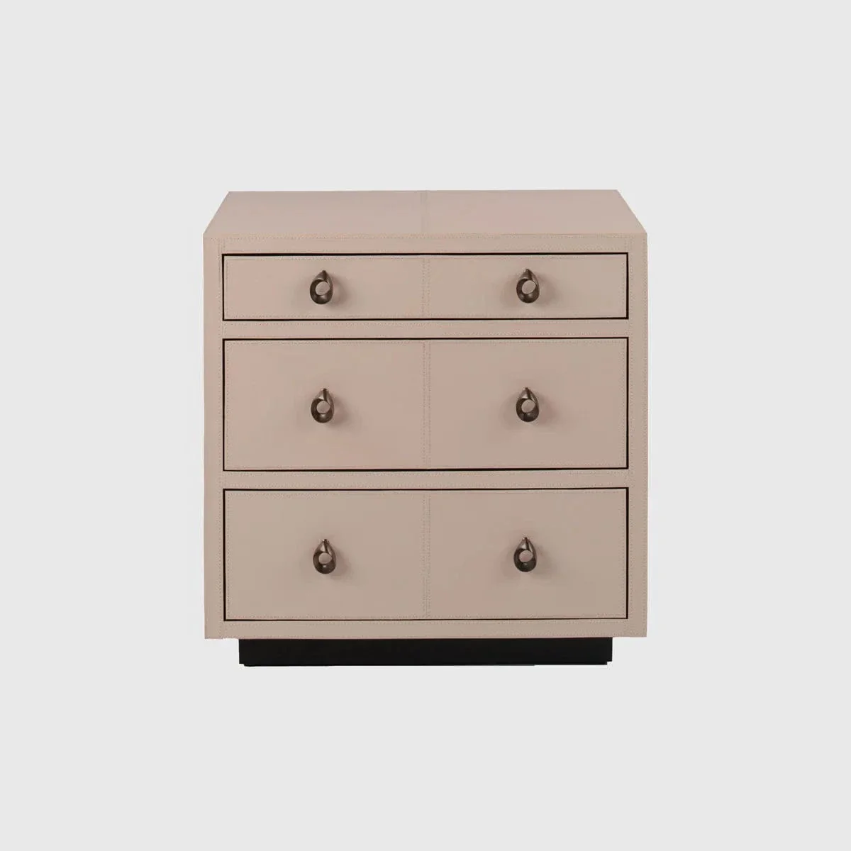 Mrs C Bedside Table Blush Leather - Image 4