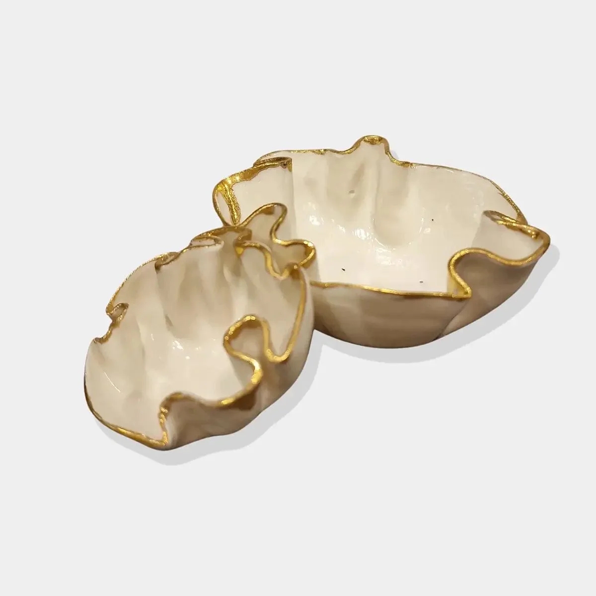 Porcelain Fluted Bowls set of 2 - Image 2