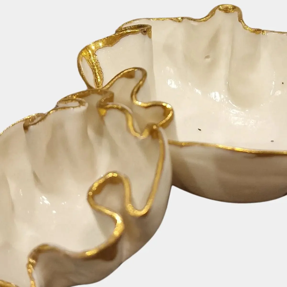 Porcelain Fluted Bowls set of 2 - Image 3