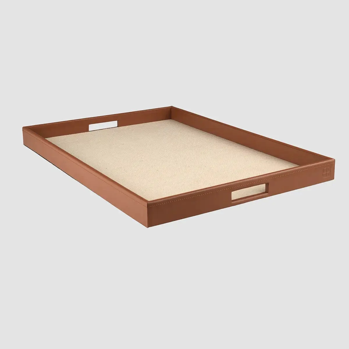 Ralf Rectangular Tray Leather and Jute - Image 3