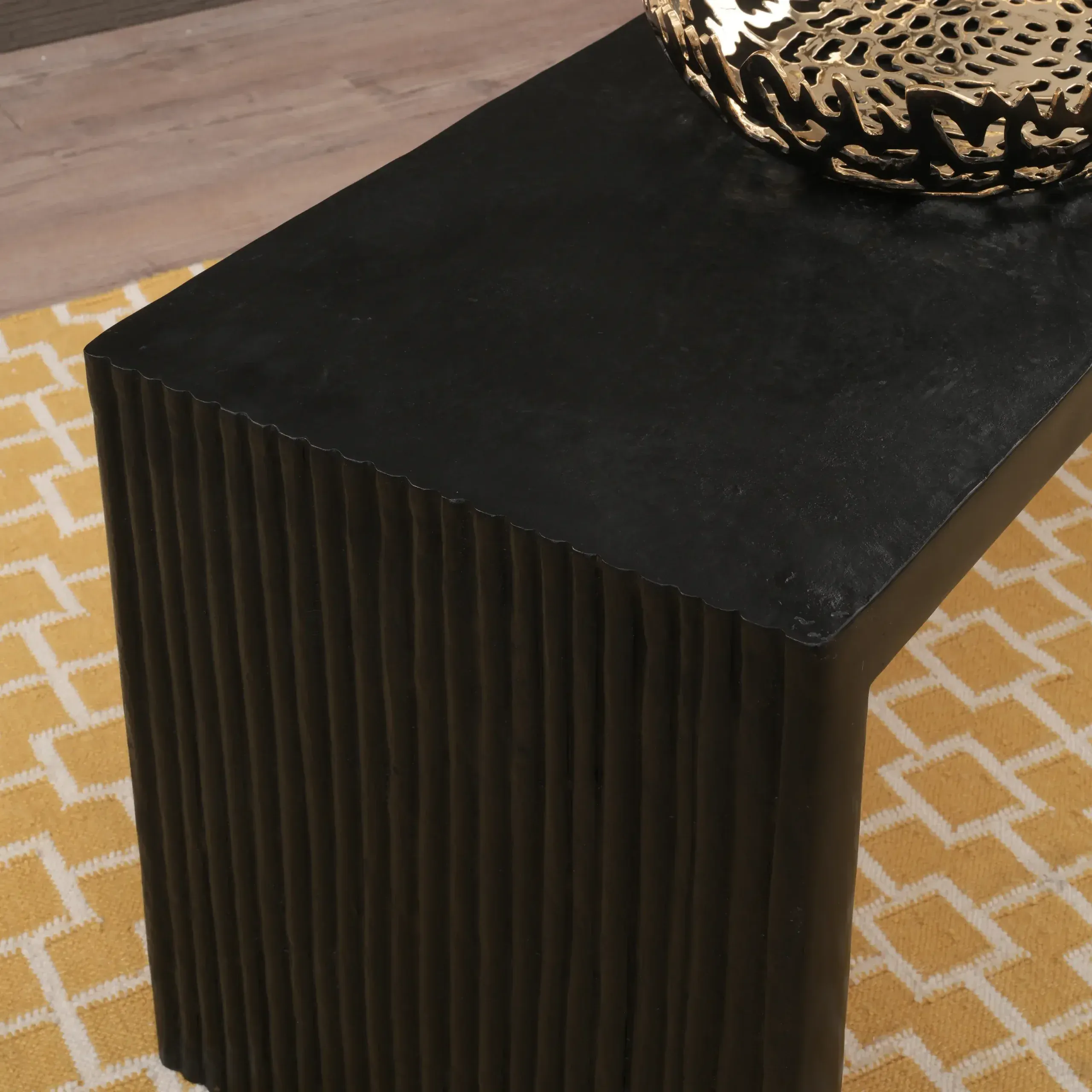 Ribbed Bronze Bench - Image 2