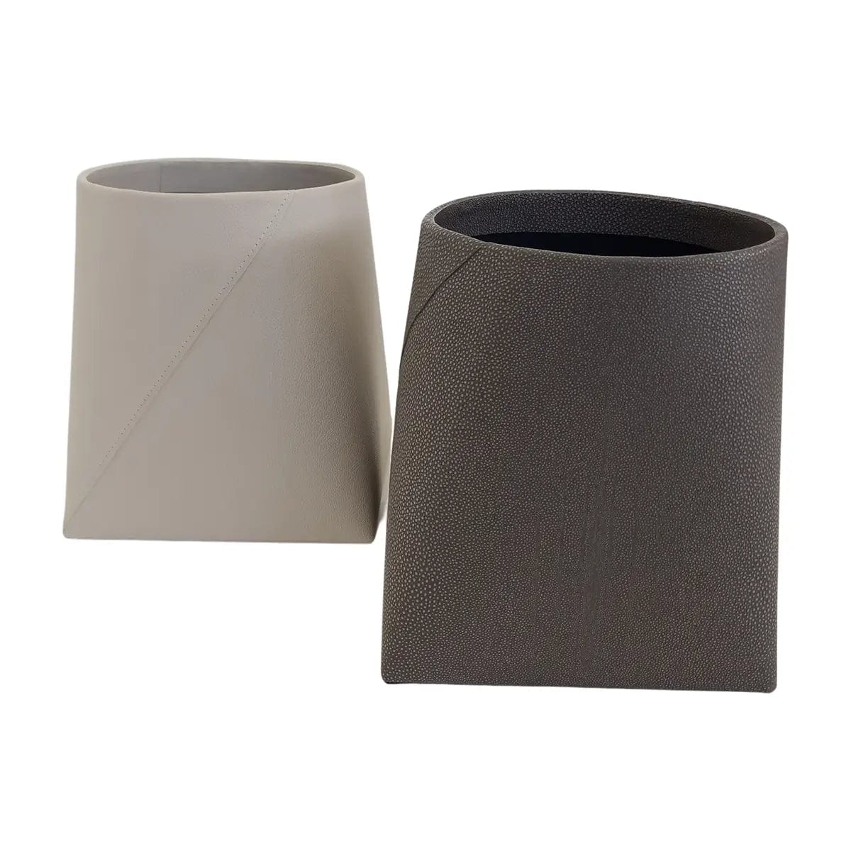 Tapered Waste Bin Pumice Leather - Image 5