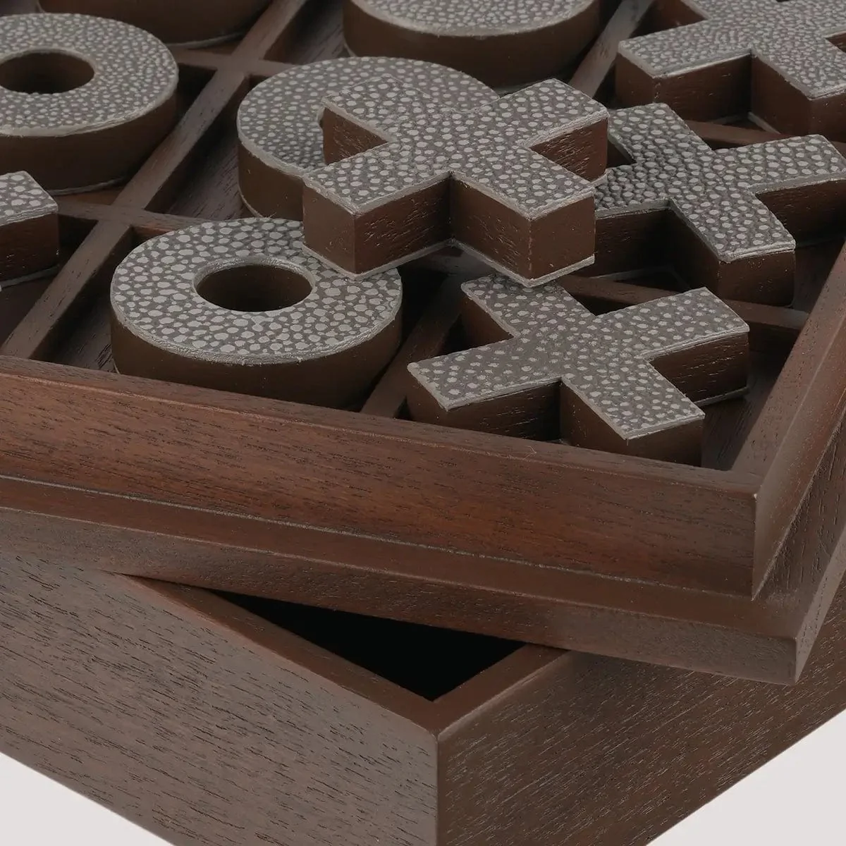 Tic Tac Toe Leather Box Pumice - Image 3