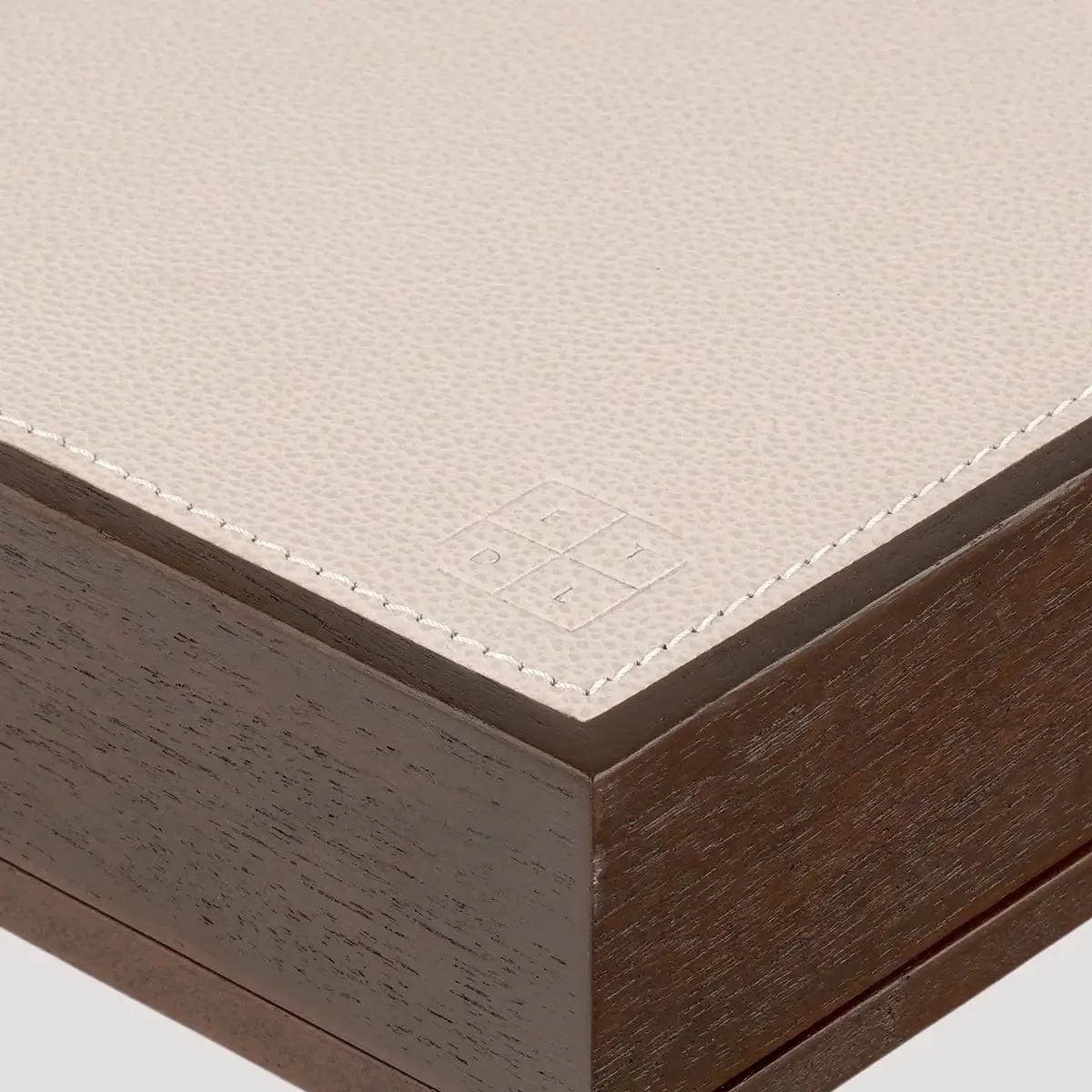 Tic Tac Toe Leather Box Pumice - Image 4
