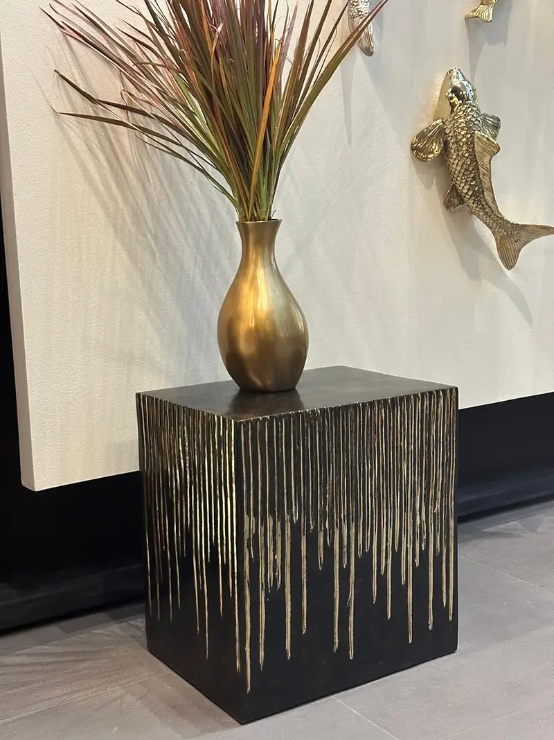 Waterfall Bronze Side Table