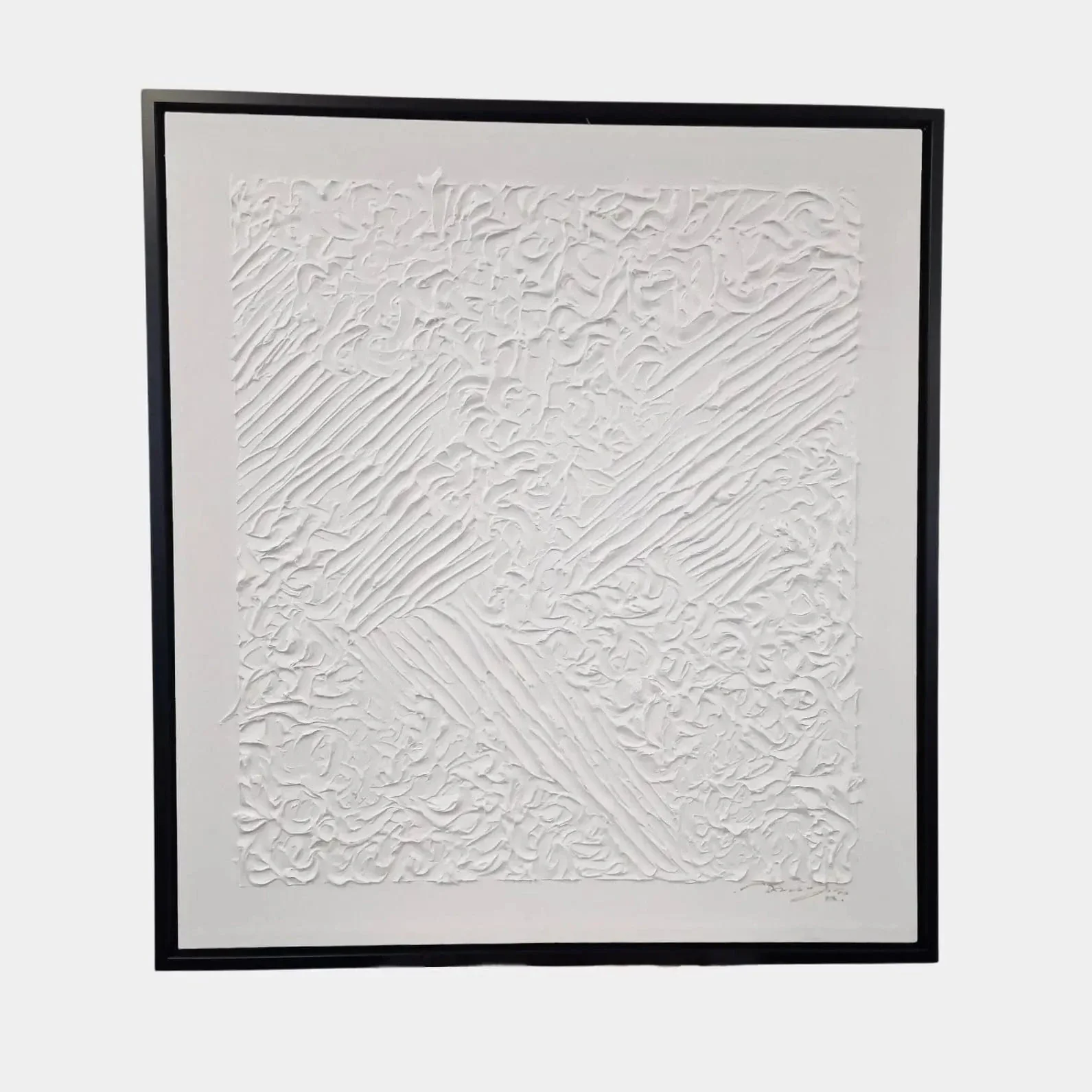 White 3D Abstract Painting Large - 3