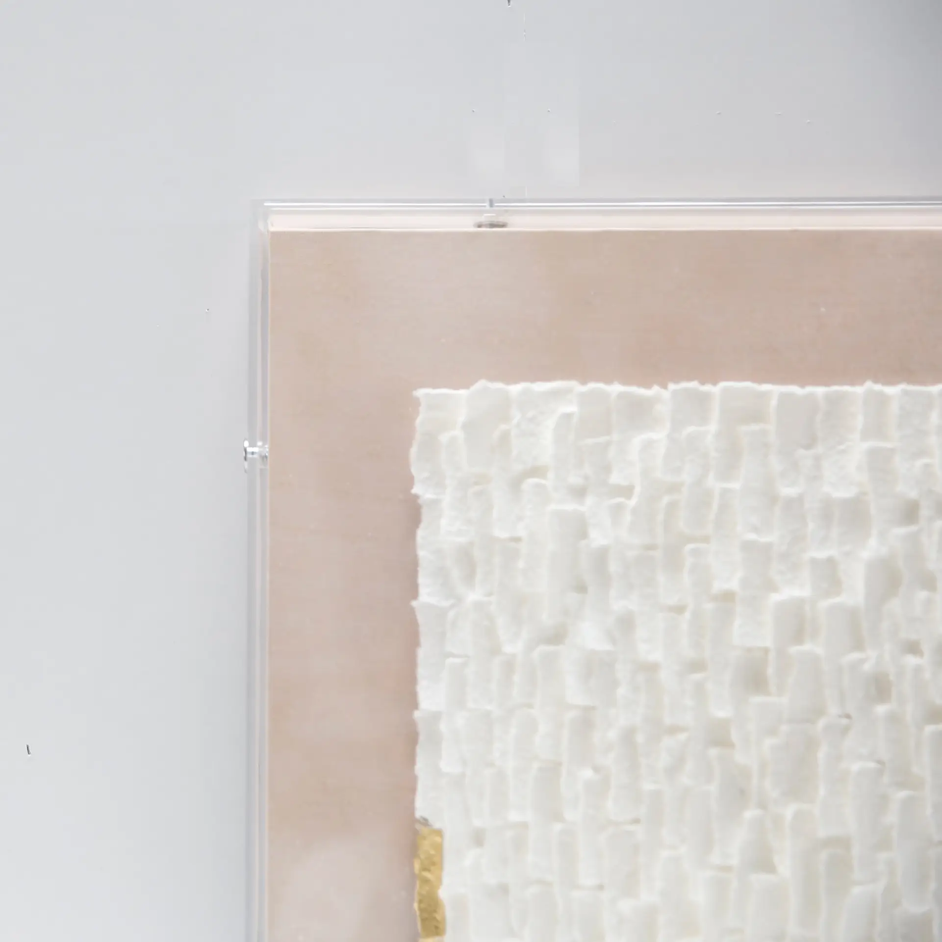White Mosaic Handmade Dimensional Paper Wall Art - Image 3