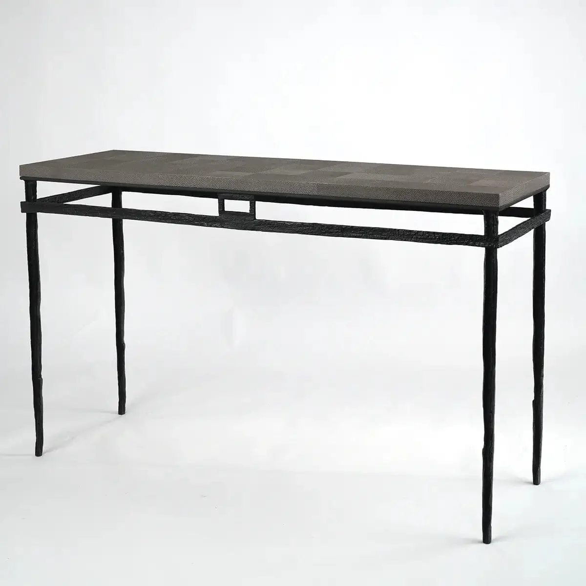 Wode Console Bronze Nera Grey Shagreen Leather - Image 5