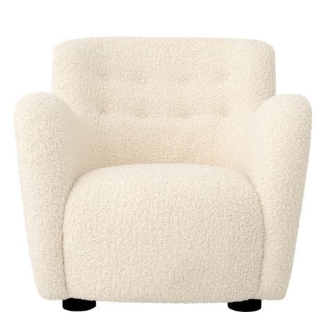 Chair Bixby Faux shearling | black feet - Image 2