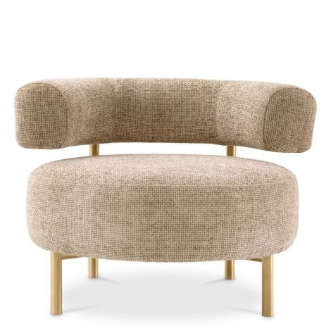 Chair Thompson Lyssa sand | brushed brass finish legs - Image 3