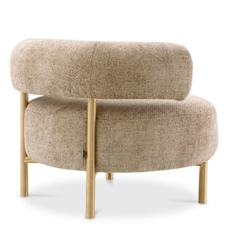 Chair Thompson Lyssa sand | brushed brass finish legs - Image 4
