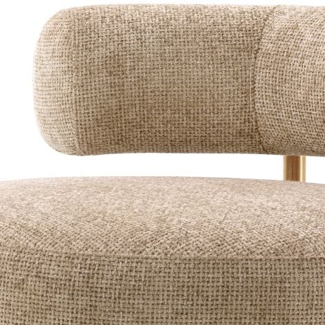Chair Thompson Lyssa sand | brushed brass finish legs - Image 5
