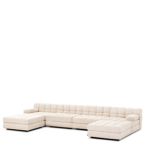 Modular Sofa Dean - Left Bouclé cream | black base - Image 8