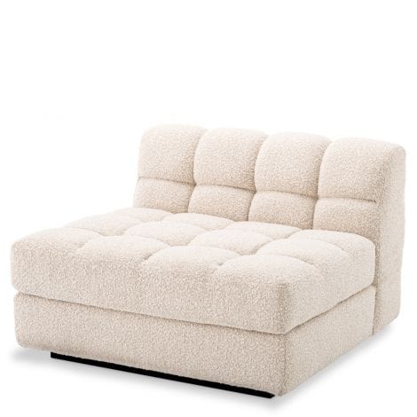 Modular Sofa Dean - Middle Bouclé cream | black base