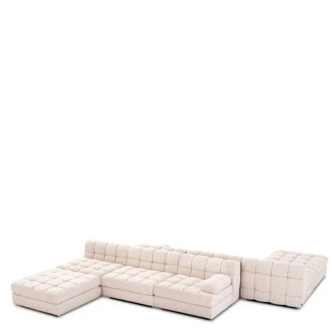 Modular Sofa Dean - Middle Bouclé cream | black base - Image 8