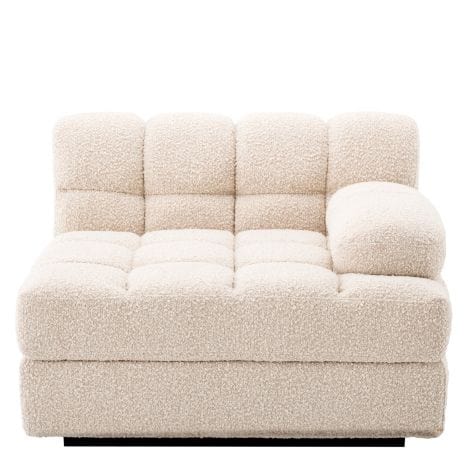Modular Sofa Dean - Right Boucle cream | black base - Image 3