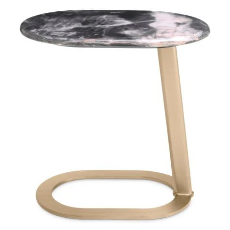 Side Table Oyo Brushed brass finish | black marble top - Image 2