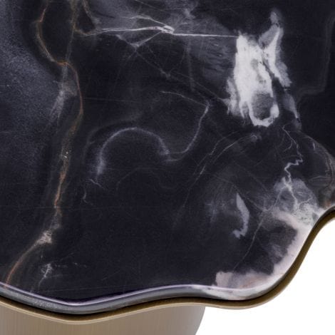 Side Table Shapiro Brushed brass finish | black marble top - Image 5