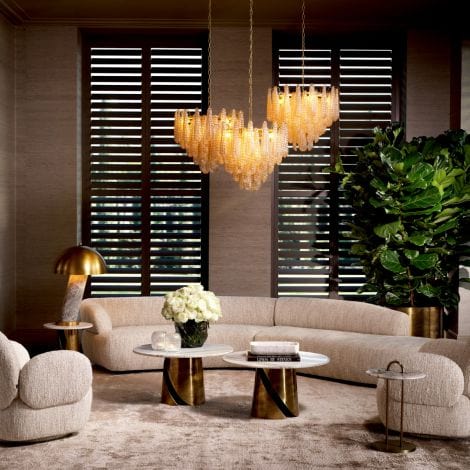 Side Table Zappa Brushed brass finish | marble top - Image 2