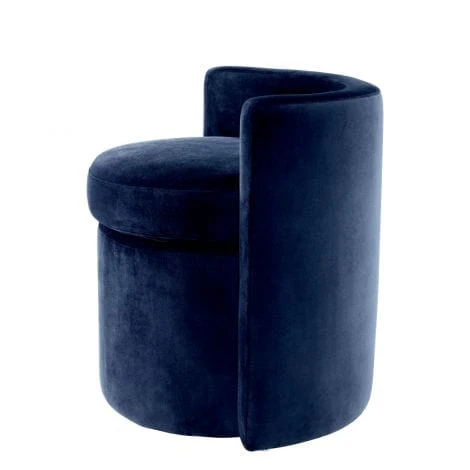 Stool Arcadia Savona midnight blue velvet - Image 4
