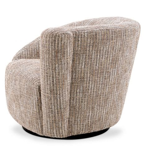 Swivel Chair Colin right Mademoiselle beige | black swivel base - Image 5