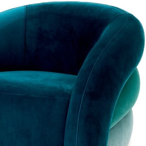 Swivel Chair Novelle Savona sea green velvet | savona turquoise velvet | savona blue velvet | swivel base - Image 5