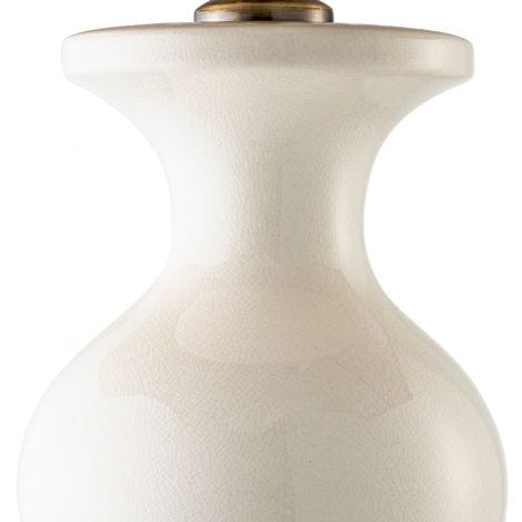 Table Lamp Mabel Crackled white ceramic | antique brass finish - Image 7