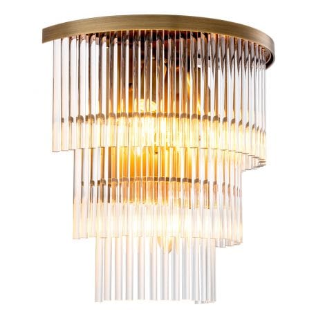 Wall Lamp East Antique brass finish | clear glass