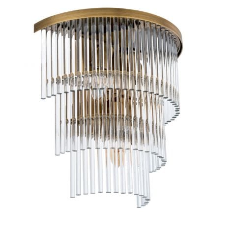Wall Lamp East Antique brass finish | clear glass - Image 3