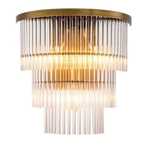 Wall Lamp East Antique brass finish | clear glass - Image 4
