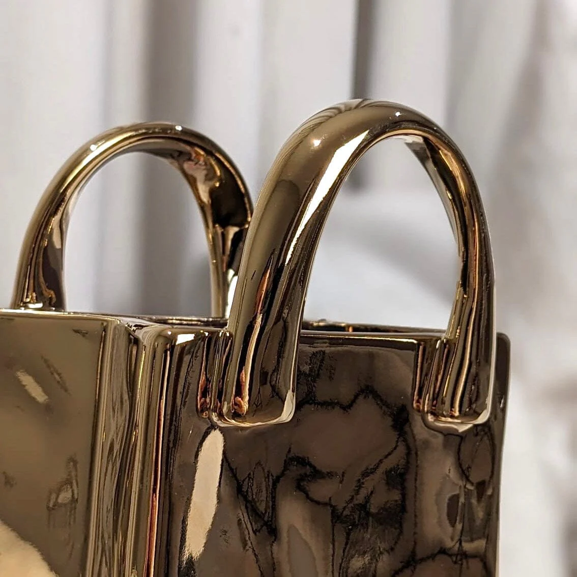 Elise Gold Handbag Decorative Vases - Set of 2 - Image 3