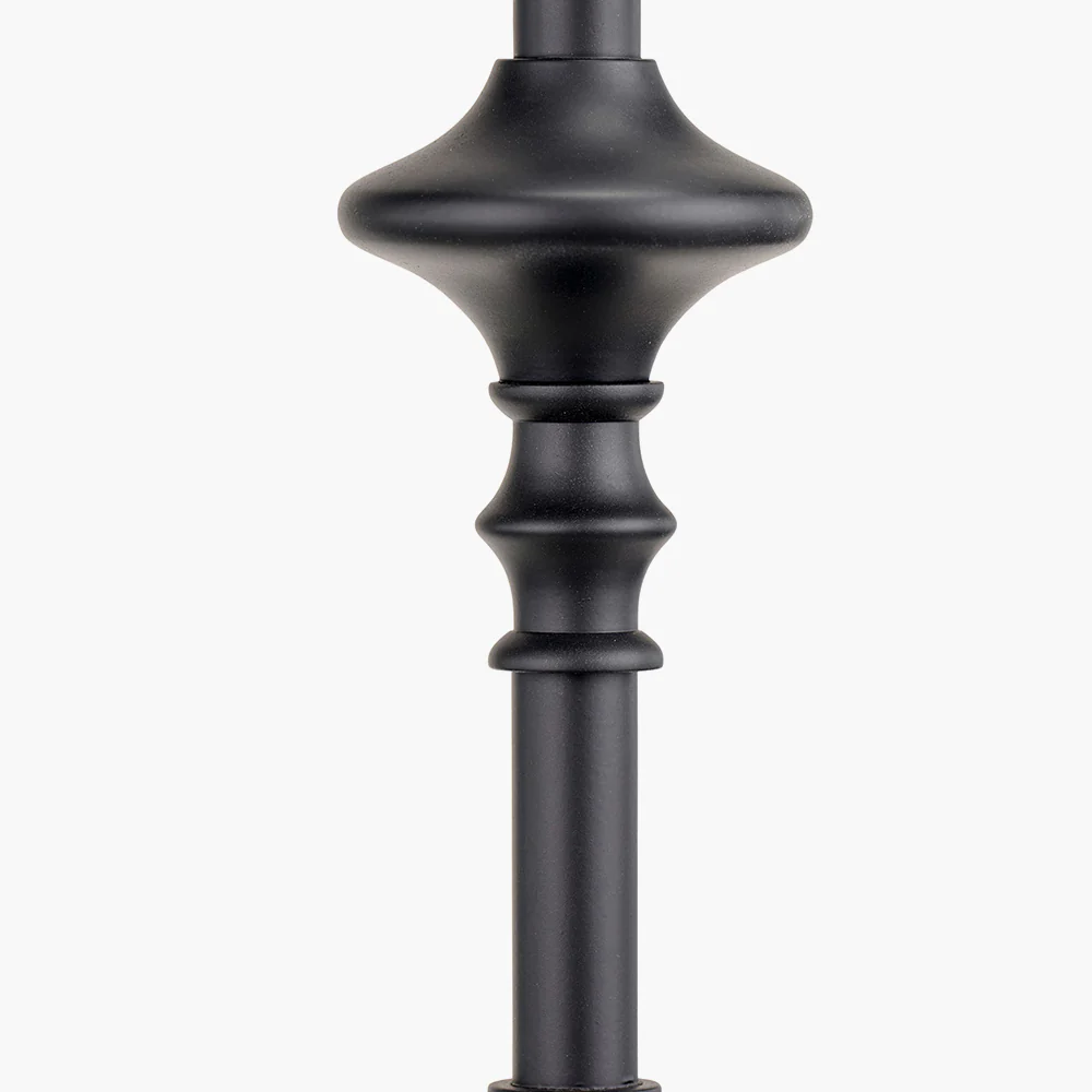 Emilio Matt Black Candlestick Table Lamp Base } OUTLET - Image 10