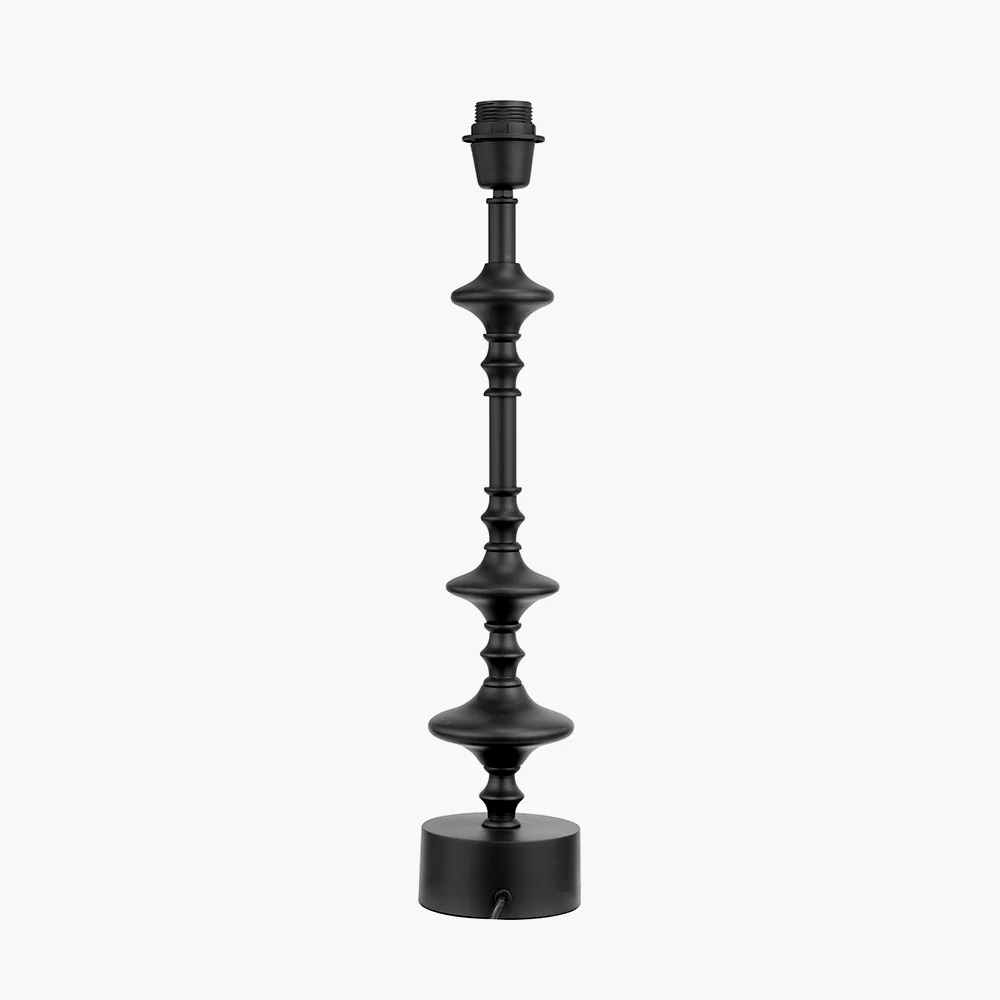 Emilio Matt Black Candlestick Table Lamp Base } OUTLET - Image 7