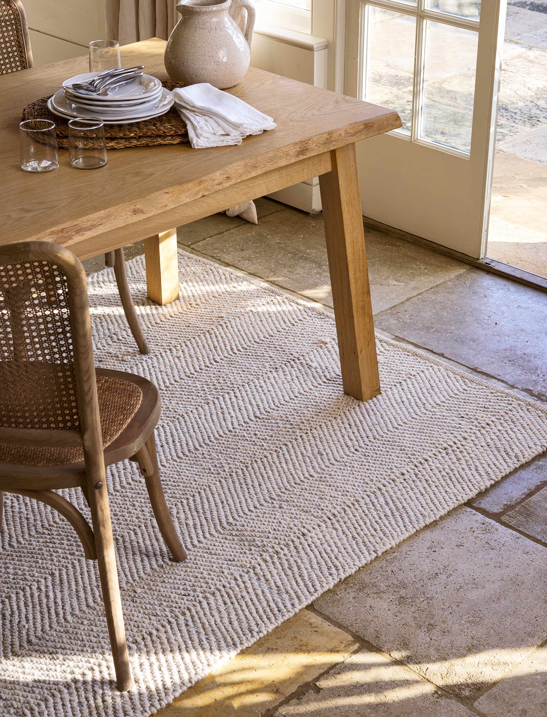 Ampney Rug 160x230cm Natural Wool - Image 3