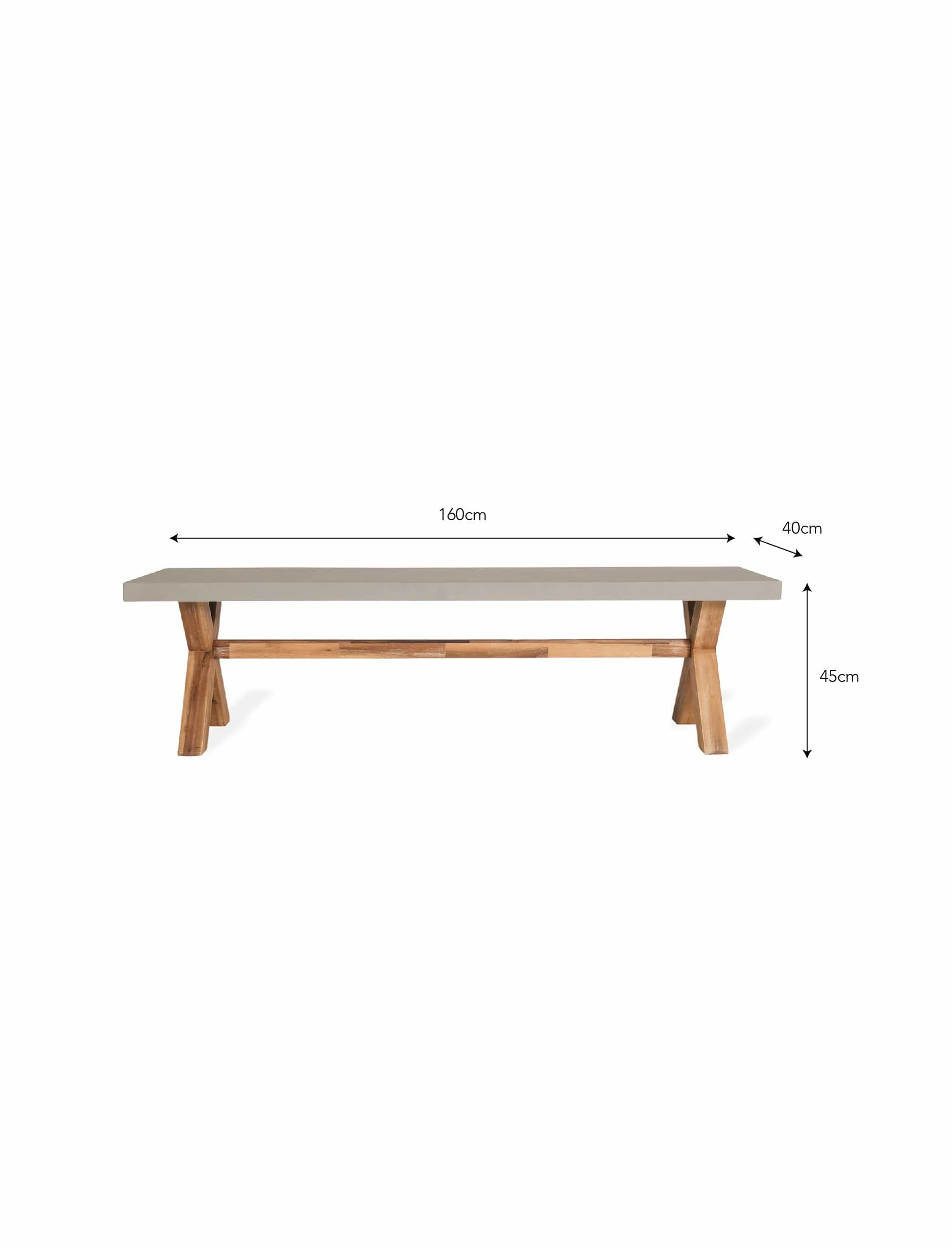 Burford Bench, Small in Natural - Polystone - Image 6