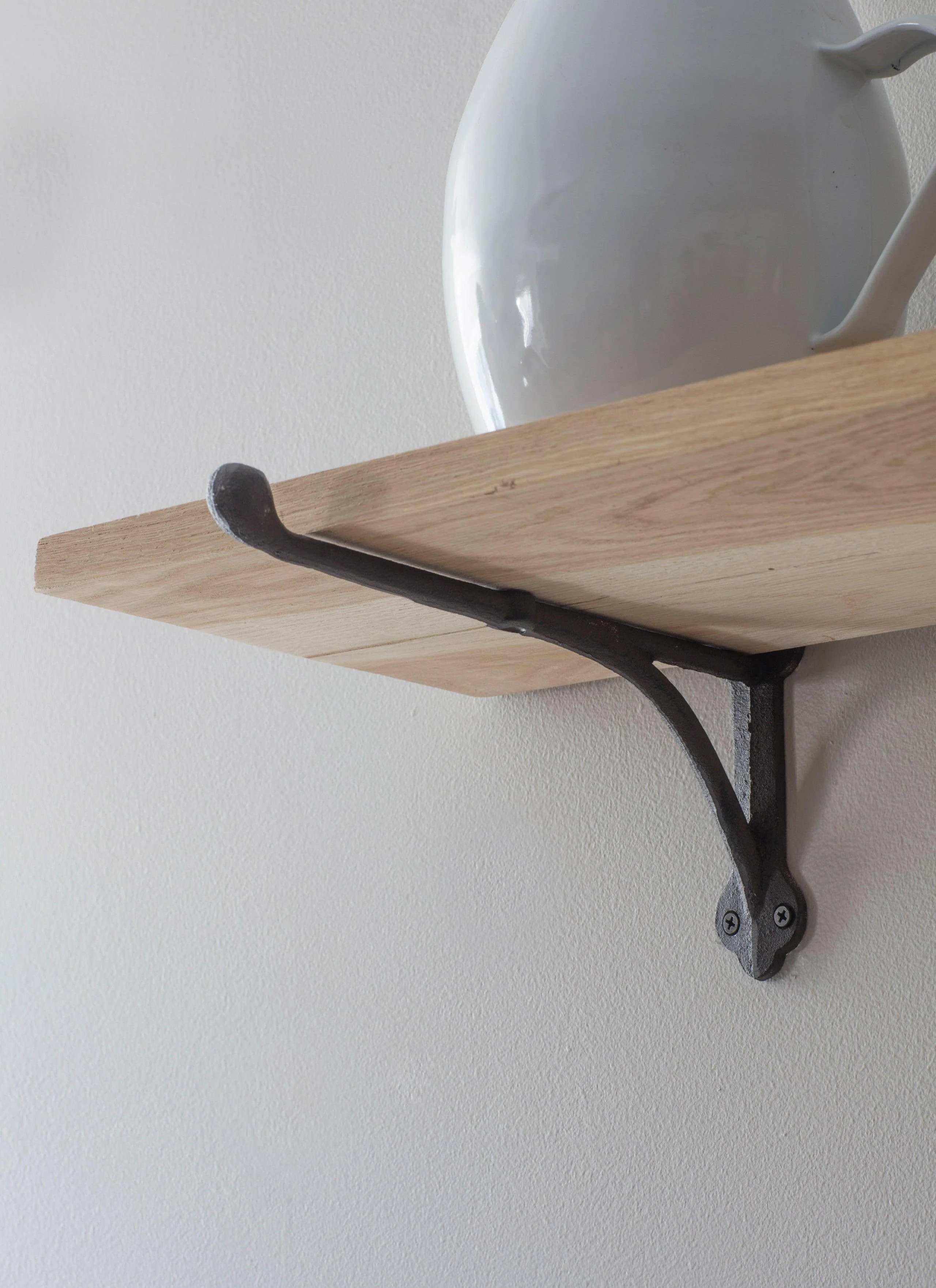 Oak & Cast Iron Shelf - Large - Image 2