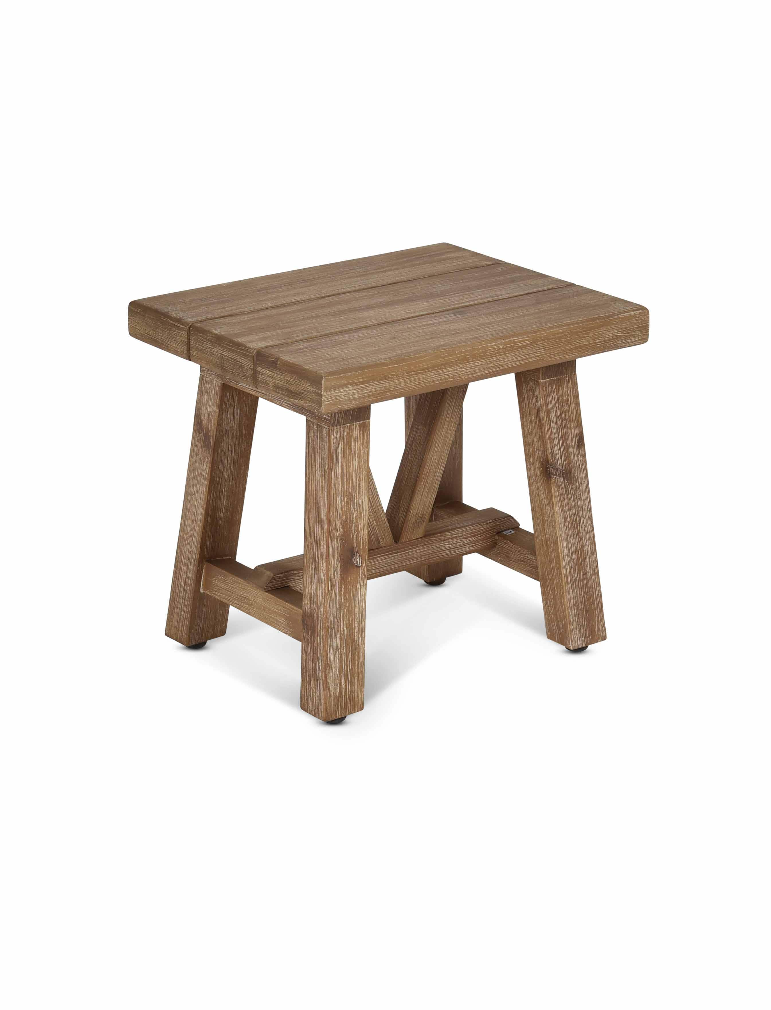 Chilford Solid Wood Stool Side Table - Image 4