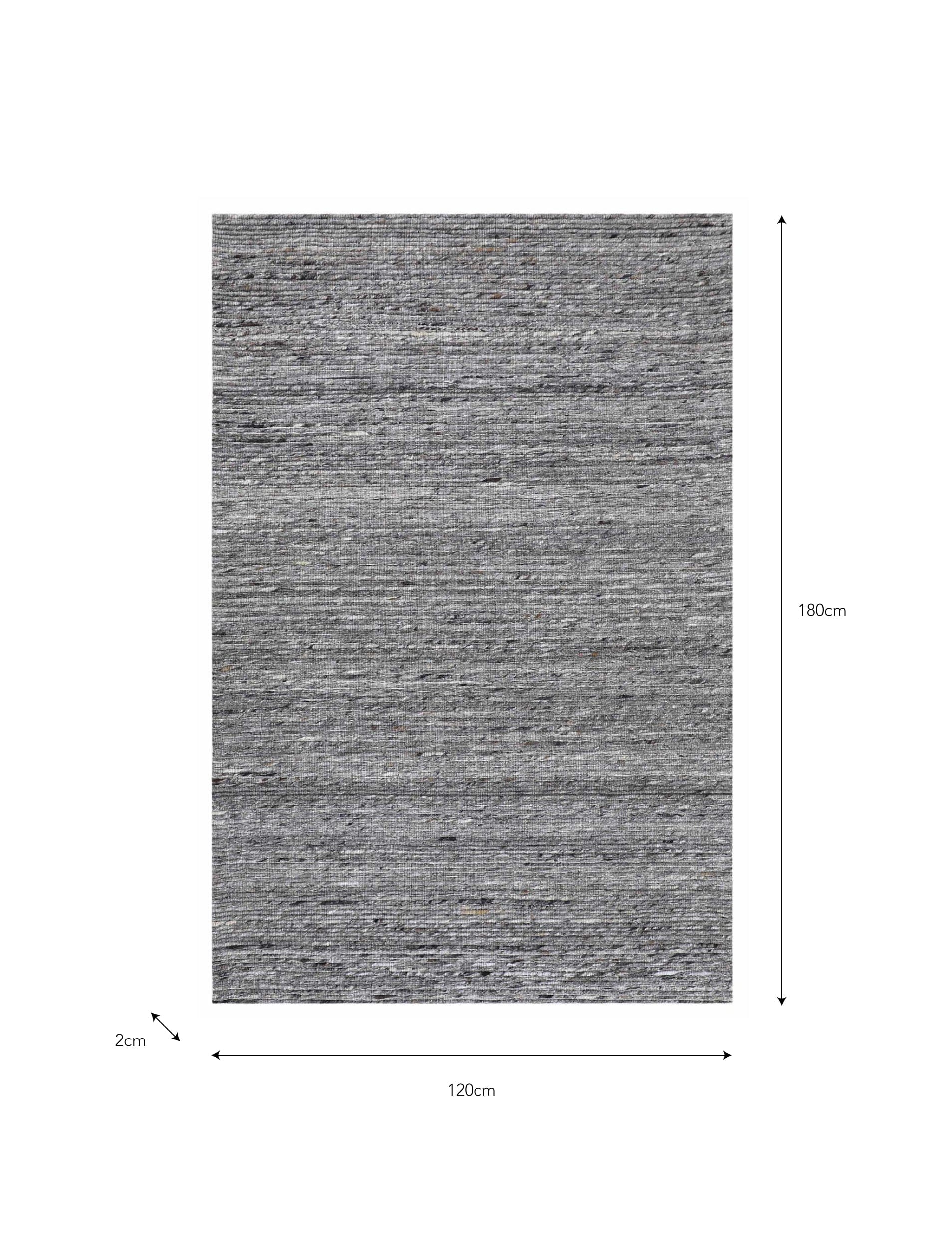 Coaley Rug 120x180cm Grey - Image 7