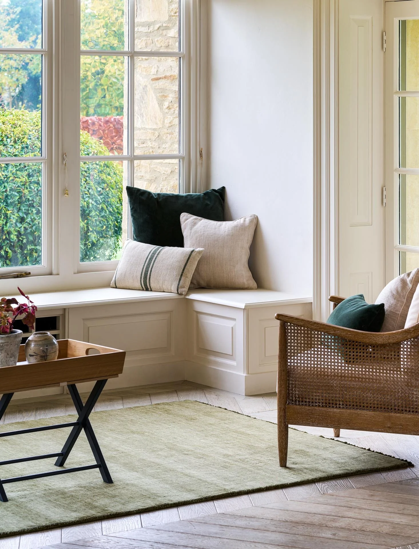 Falfield Rug 120x180cm Moss Green Wool