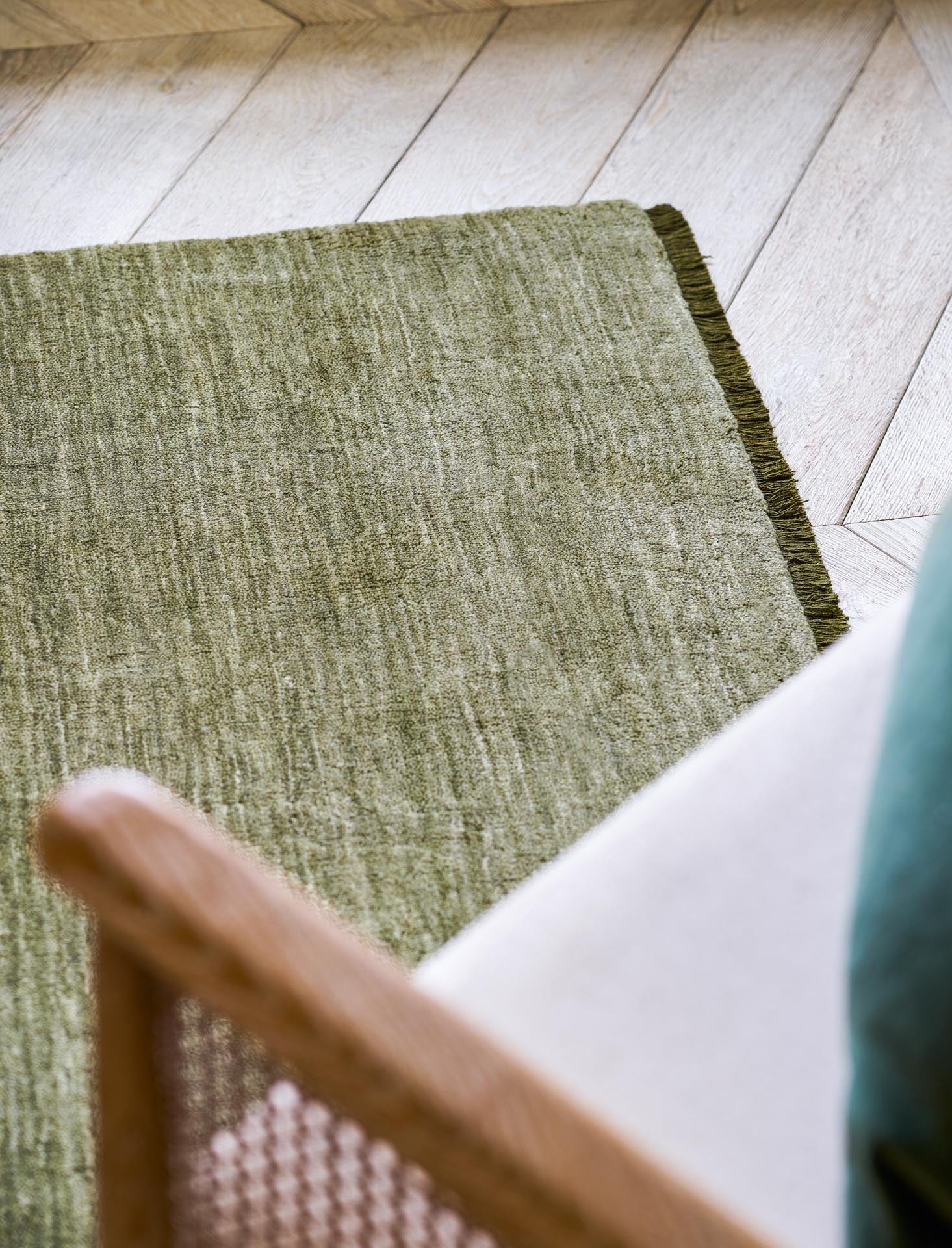 Falfield Rug 120x180cm Moss Green Wool - Image 3