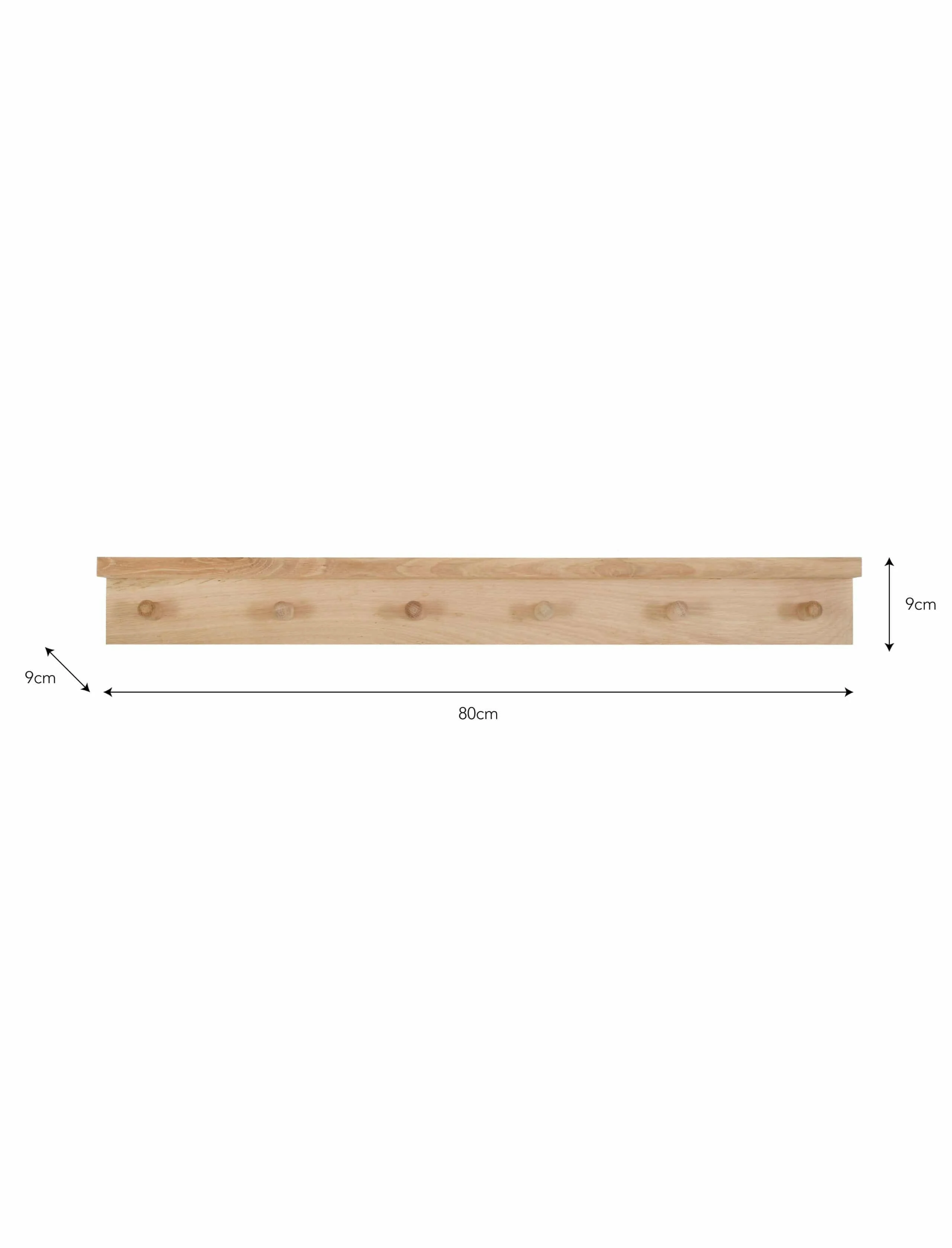 Hambledon Peg Rail Shelf - 6 Peg - Image 4